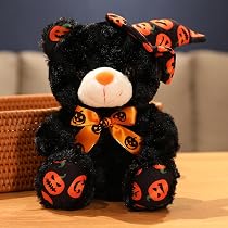 Süßer Halloween Kuschelbär (25cm) – Weiches Plüschtier Mit Kürbis-Hut, Perfekt Als Geschenk Oder Deko