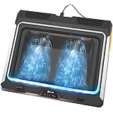 KLIM Mistral Support Ordinateur Portable Ventilé - Nouveauté 2023 - Refroidisseur PC Portable à Turboventilateur (4500 RPM) e