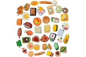 DBALL 50 sztuk miniaturowych akcesoriów kuchennych do jedzenia dla lalek, miniaturowe zabawki do jedzenia, model dla dzieci, akcesoria kuchenne, prezent, udawana gra kucharska (przypadkowe style)