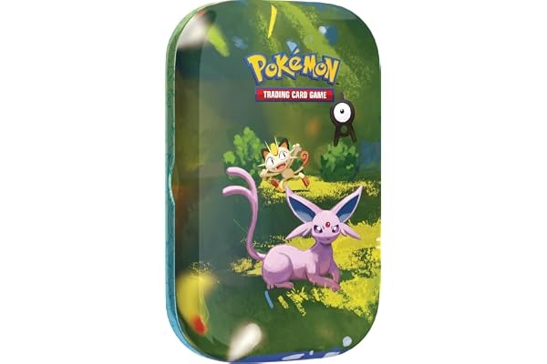 Pokémon: Minilata Celebración 30.º Aniversario: Espeon de JCC Pokémon (1 Pegatina, 1 Tarjeta ilustrada y 2 Sobres de Mejora)