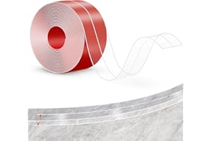 YALISITE Joint Salle de Bain,Joint Etancheite,Joint Baignoire Autocollant, Salle de Bain, Cuisine, Anti-Moisissure, Calfeutrage. (Transparent - Pliage Simple, 5m*3.8cm)