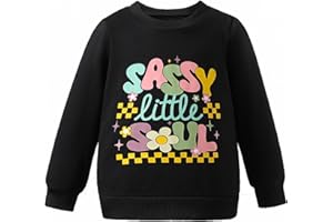 Xumplo Toddler Girls Sweatshirt Kids Long Sleeve Letter Print Pullover Little Girl Crew Neck Top Clothes 2-8 Years