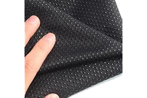 QING YUN Tela antideslizante con gel de sílice, 150 cm de ancho, tela antideslizante antideslizante para coser alfombras, colchones, pantuflas, cojines de sofá (150 x 50 cm, negro)
