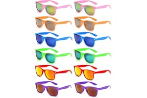 Eyegla 12 Stücke Bunte Neon Party Sonnenbrillen Set Vintage Coole Lustige Party Brillen Für Damen Herren