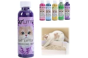 ASPUIC 250ml Cat Litter Box Deodorant,Natural Deodorizer Freshener for Cats,Lasting Odour Eliminator for Cat Litter,Pet Friendly Cat Urine Odour Remover,Low Dust Air Freshener and Stain Remover(Lavender)