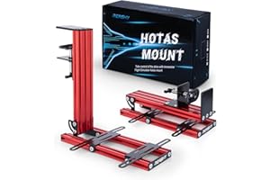 REASHY Hotas Mount, Joystick Mount, Aluminum Flight Stick Desk Mount for Logitech X56, X52, X52 Pro, Thrustmaster T.1600M, TCA, T.Flight Hotas One, 4, X, Airbus, VKB Gladiator Nxt (Red)