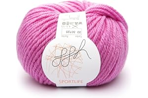 ‎GGH ggh Sportlife - 100% Schurwolle (Superwash - maschinenwaschbar) - Wolle zum Stricken und Häkeln geeignet - Farbe 033 - Zyklam