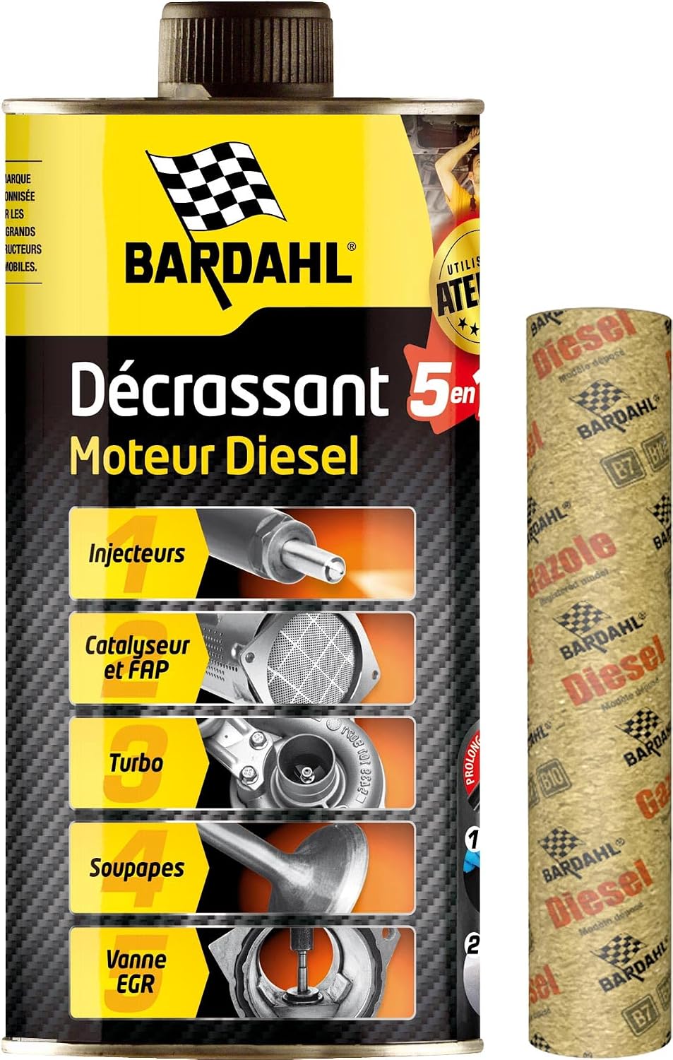 Décrassant Moteur 5 en 1 BARDAHL 1 Litre (Diesel)