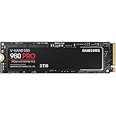 Samsung 980 PRO M.2 NVMe SSD (MZ-V8P2T0BW), 2 TB, PCIe 4.0, 7,000 MB/s Read, 5,000 MB/s Write, Internal Solid State Drive