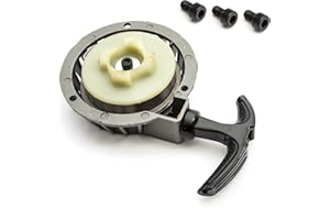 PetrolScooter Replacement Pull Start Short Silver & Bolts Easy Start Type 3 47cc 49cc Compatible With Air Cooled Mini Moto Dirtbike