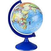Lrs Store D&uuml;nya K&uuml;resi 26 Cm Siyasi Yer K&uuml;re Kırılmaz &Ouml;zellikli Yazılabilir Harita Y&uuml;ksek Kalite (Işıksız)
