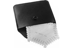 ZDNT Wet Film Comb 25-3000um Stainless Steel Thickness Gauge Hexagon High Precision Wet Film Thickness Gauge for Measuring Architectural Coatings Paint Vanish Thickness Measurement