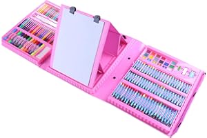 MKNZOME 176pcs Conjunto de Dibujo de Arte, Creatividad Herramientas de Pintura Incluye Crayones de Cera, Acuarelas, Lápices de Colores, Pasteles, Regalos para Niños, Estudiantes, Principiantes y Artistas#1