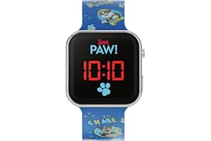 Paw Patrol PAW4354 Montre à Quartz numérique Unisexe avec Bracelet en Silicone, Bleu, Sangle