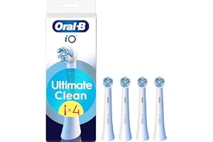 Oral-B iO Series Ultimate Clean Replacement Brush Heads, 4 Count - Original Round Head, Crisscross Bristles, Deep Cleaning, P