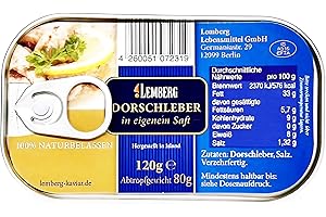 THE GREAT CANADIAN TEA Lemberg fegato di merluzzo nel proprio succo, confezione da 12 (12 x 120 g)