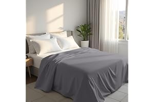 Utopia Bedding - Flat Sheet King Size - Easy Care Soft Brushed Polyester - Microfiber Fabric - Wrinkle, Shrinkage, and Fade Resistant - Grey