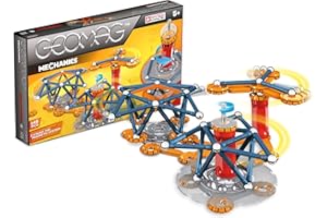 GEOMAG - MECHANICS - 146 Pièces - Jeu de Constructions Magnétiques pour Enfants dès 5 Ans - Circuit Magnétique de Réaction en Chaine - STEM - Fabrication Suisse - Construction 3D