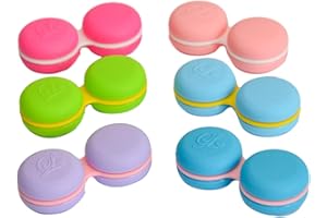 SPORTS WORLD VISION 3 Pieces New Macaroon Pink Contact Lens Storage/Soaking Case for Left/Right Eyes – Durable, Compact, Portable and Leakproof Contact Lens Cases 3 Pcs