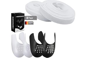 REITSCHUETZ® 2 pares o 4 pares+cordones antiarrugas para zapatos protectores de zapatillas, protectores de zapatillas, protectores Dunk Low Shoe, protección contra torceduras Air Force 1, ideal para