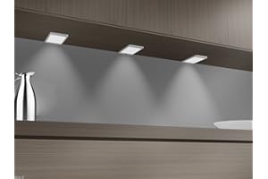 kalb Material für Möbel Lampa podszafkowa LED, 6 W, zestaw czujników, lampa kuchenna, reflektor punktowy do zabudowy, zestaw 2 szt., kolor światła: neutralna biel, wybór: z czujnikiem