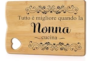 JOYRNALK Festa Dei Nonni Idee Regalo Nonna Tagliere In Bambù Inciso Festa Dei Nonni Regali per Nonna Compleanno Nonna Idee Regalo Festa Della Nonna Regali per La Nonna Regalo per I Nonni Dai Nipoti