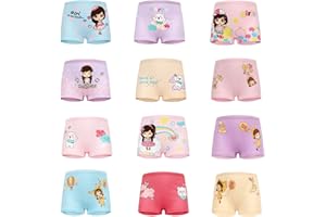 JackLoveBriefs Bragas para niña Paquete de 12 algodón Calzoncillos para Niñas (2-9 años)