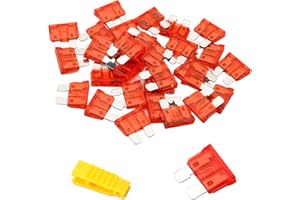 20 Stück 10A Standard Auto Sicherungen, Bolatus Flachsicherung Kfz Sicherungen Auto Sicherunge Stecksicherung Flachsicherungen Set mit 1 Sicherungszieher