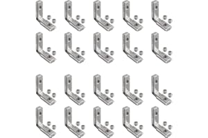 AUTOUTLET 20x T Slot T-Nut Innenwinkel, Aluminium Profil 2020 Nut 6 M4 Außenwinkel Zinklegierung Klammern 90° L-Form Inneneckverbinder Innenverbindung Winkelwinkel Eckverbinder mit Schrauben