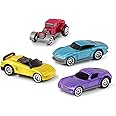 Driven by Battat – Turbocharge Series – Toy Set with 4 Pullback Cars in Car Toys and Race Track Accessories for Girls and Boys Age 3+