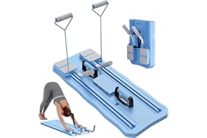 KOUAMOR Foldable Pilates Reformer Full Body Fitness Board, Multifunctional Abdominal Board, Ab Roller Board Multi-Functional Full-Body Workout Trainer with Automatic Rebound for Full Body Workout