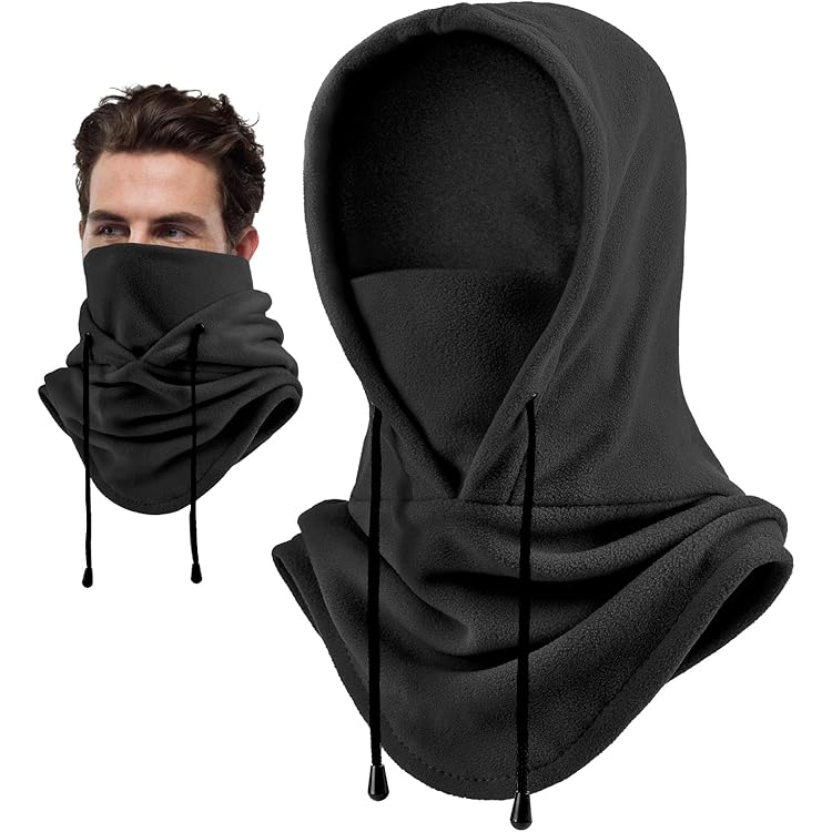 Cagoule d'hiver chaude en polaire pour hommes et femmes