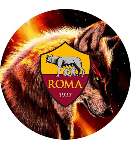 Cialda Commestibile Personalizzata Per Torta - Formato A4, Squadra Roma, Senza Glutine - Foto 3