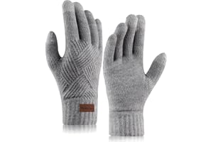 Homealexa Touchscreen Gloves Womens Warm Gloves, Ladies Thermal Gloves Winter Gloves Women Grey Gloves, Thermal Soft Touchscreen Gloves Ladies Gloves Warm Gloves for Women Men