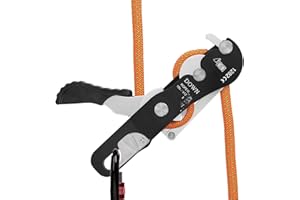 PISSENTE Climbing Descender, 10-12mm Climbing Rope Grabber up to 150kg Self Brake Stop Descender for Climbing Rescue, 22 x 5.7 x 1.8 cm