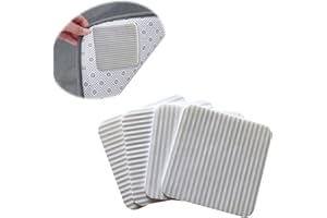 FRESILKORA Anti Slip Rug Grips, 4Pack Rug Grippers for Wooden & Laminate Floors, Vacuum Tech Mat Grips For Rugs & Carpet, Non Slip Rug Underlay For Hard Floors, Washable & Reusable Carpet Holder Grip Pad