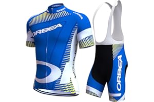 louizumify Maillots de ciclismo de manga corta para hombre Conjunto de ropa de verano, culottes de ciclismo con acolchado de gel 3D