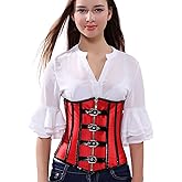 Josamogre Underbust Leather Corset Steampunk Corset Gothic Punk Vintage Women's Halloween Burlesque