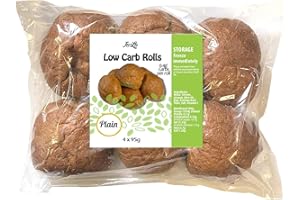 Jo-Lo Low Carb Bread Rolls - 12 x 90g - <1g Carbs/Roll (NO SOYA, NO Wheat, NO Palm Oils)