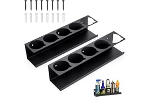 ‎AWAGAS awagas 2PCS Sprühflaschenregal Wandregal, Aerosol Sprühdosenhalter Aufbewahrungsregal 5 Schlitzen Spray Bottle Storage Rack für Garage Geschäft Zuhause
