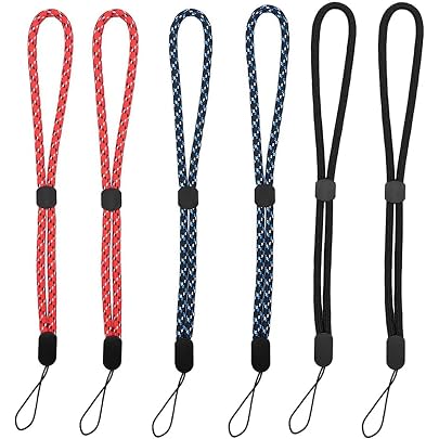 Laccio Da Polso Per Cellulare - Elastico, Nero, Con Dettagli Dorati, Per Telefoni, Fotocamere, Chiavi, Anti-perdita