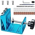 Pocket Hole Jig Kit All-in-One System 3 Drill Guide Joint Angle Tool Dowel Drill Joinery Screw Kit DIY Woodworking Tools Carpentry Locator