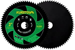 KURSTOL 72T HSS Cutting Disc - 2pcs 75mm Cutting Wheel for Copper Aluminum Metal Non-ferrous Sheet Metal with Bore 3/8"(10mm) for Mini Angle Grinder