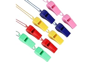 Cresbel Sifflet: 60 Pièces Sifflets en Plastique, Sifflet en Plastique Coloré, Sifflets de Sport avec Cordon, Sifflet de Football, Sifflet pour Entraîneurs, Arbitres, Fonctionnaires