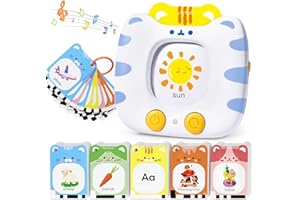 JoyCat Talking Flash Cards for Toddlers, 314 Words+6 Songs, Montessori Toys, Autism Sensory Speech Therapy Toys, Educational Learning Toys, Gift for 2+ Year Old Kids Boys Girls White