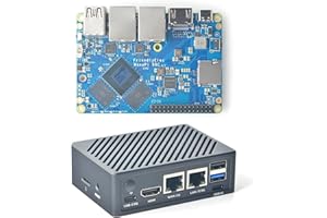 YOUYEETOO FriendlyElec NanoPi R6C mini router z metalową obudową - OpenWRT- 4/8 GB RAM - RK3588S komputer jednopłytkowy - 2,5 G + 1 Gb/s Ethernet HDMI 2.1, do VPN NAS IOT Smart Home Gateway (8 GB RAM, 32 GB