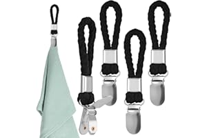 Giantree 4 sztuki klamerek do ręczników, zawieszenia, klipsów, bez szycia, haczyków, uchwytów do naczyń, kuchni, łazienki