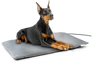 Toozey Tapis Chauffant Chien Chat Extérieur avec Housse Imperméable, Tube Anti-Morsure, Contrôle Automatique de la Température pour Nouveau-Né, Enceinte, Vieux, Articulations Blessés Animaux, 90x60cm