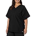 Landau Unisex Scrub Top, Black, Large