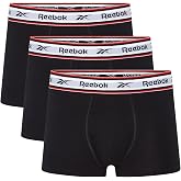 Reebok Black/White/Navy Men's Briefs | Cotton-Rich Soft Touch Cotton Truscos with Elastic Elastic Waistband | Comfortable, St